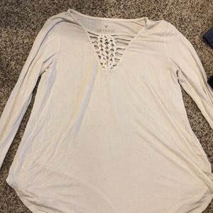 white long sleeve american eagle shirt